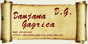Damjana Gagrica vizit kartica